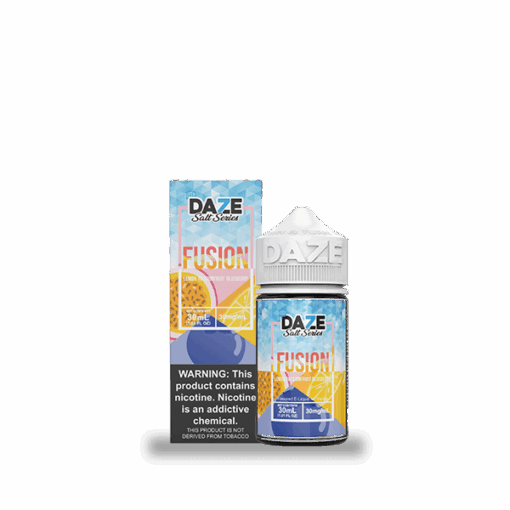 Shop 7 Daze Fusion Lemon Passionfruit Blueberry ICED 30ml Nic Salt Vape Juice in australian