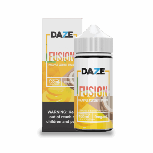 Shop 7 Daze Fusion Pineapple Coconut Banana 100ml Vape Juice in australian