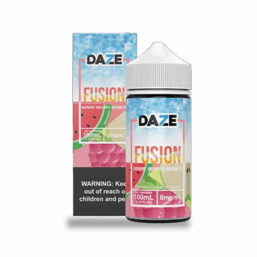 Shop 7 Daze Fusion Raspberry Green Apple Watermelon ICED 100ml Vape Juice in australian
