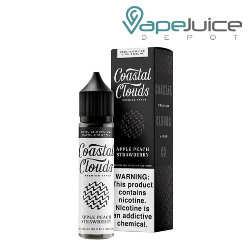 Shop Apple Peach Strawberry Coastal Clouds eLiquid 60ml in australian