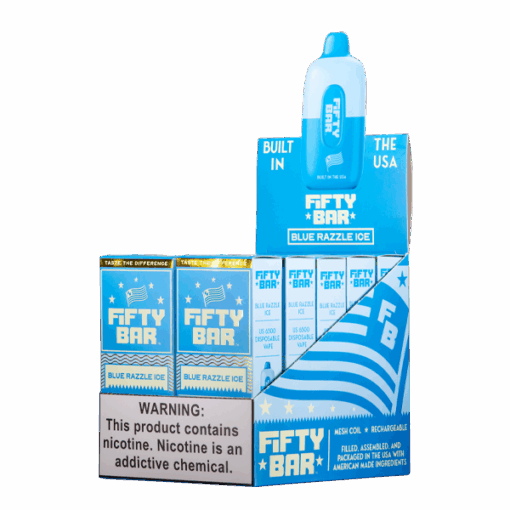 Shop Blue Razzle Ice Fifty Bar in australian