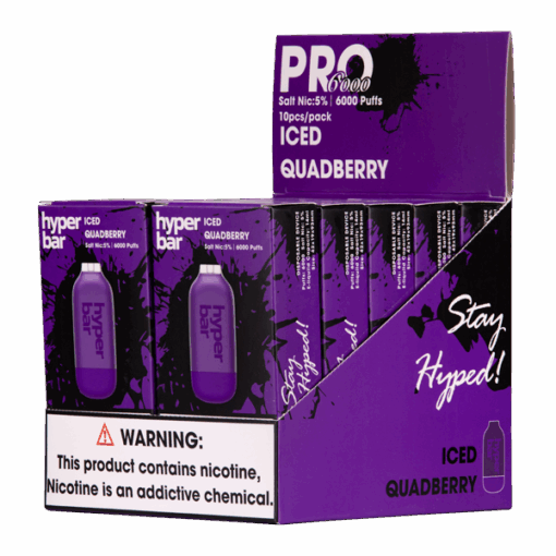 Shop Iced Quadberry Hyper Bar Pro 6000 in australian
