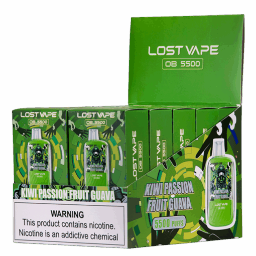 Shop Kiwi Passion Fruit Guava Lost Vape OB5500 in australian