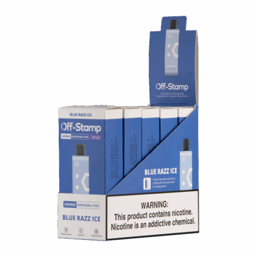 Shop Blue Razz Ice OFF STAMP SW9000 Disposable in australian
