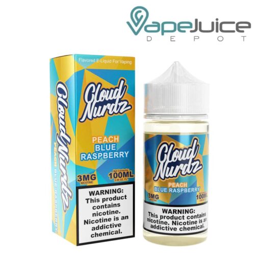 Shop Blue Raspberry Peach Cloud Nurdz eLiquid 100ml in australian