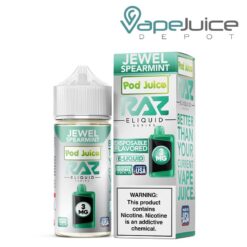 Shop Jewel Spearmint Pod Juice X Raz TFN 100ml in australian