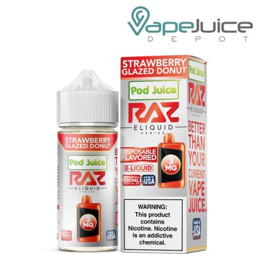 Shop Strawberry Glazed Donut Pod Juice x Raz TFN 100ml in australian