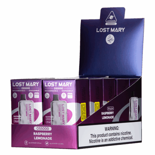 Shop Raspberry Lemonade Lost Mary OS5000 Luster in australian
