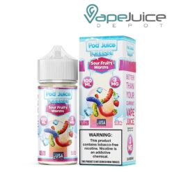 Shop Sour Fruity Worms Freeze Pod Juice TFN 100ml in australian