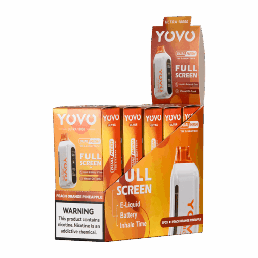 Shop Peach Orange Pineapple YOVO Ultra 18000 in australian