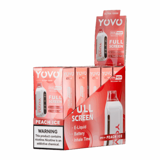 Shop Peach Ice YOVO Ultra 18000 in australian