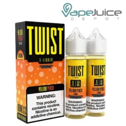 Shop Yellow Peach Twist E-Liquid 120ml in australian