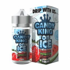 Shop Candy King on Ice Strawberry Watermelon Bubblegum 100ml Vape Juice in australian