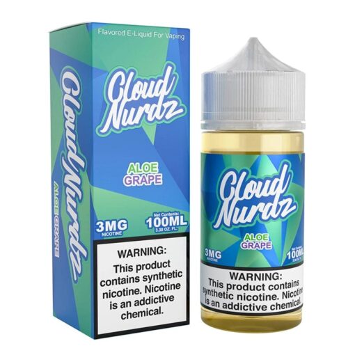 Shop Cloud Nurdz Aloe Grape Synthetic Vape Juice 100ml in australian