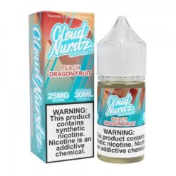 Shop Cloud Nurdz Salts Iced Peach Dragon Fruit Nic Salt Vape Juice 30ml in australian
