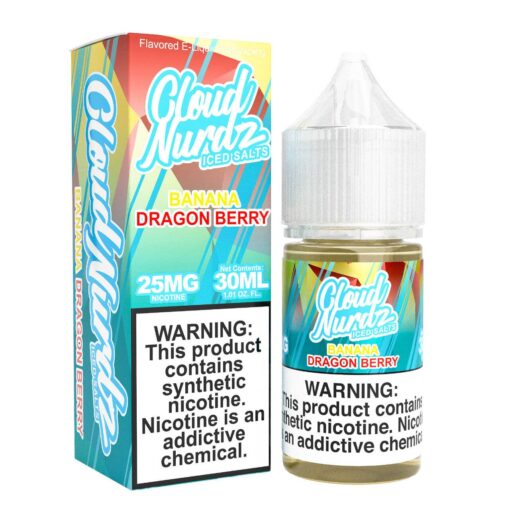 Shop Cloud Nurdz Synthetic Salts Iced Banana Dragon Berry Nic Salt 30ml in australian