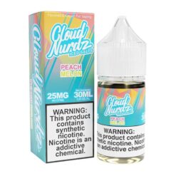Shop Cloud Nurdz ICED Peach Melon TFN Salt Vape Juice 30ml in australian