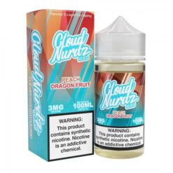 Shop Cloud Nurdz Iced Peach Dragon Fruit Vape Juice 100ml in australian