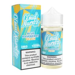 Shop Iced Peach Blue Raspberry 100ml Synthetic Nic Vape Juice - Cloud Nurdz in australian