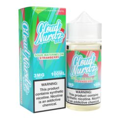 Shop Sour Watermelon Strawberry Iced 100ml TF Vape Juice - Cloud Nurdz in australian