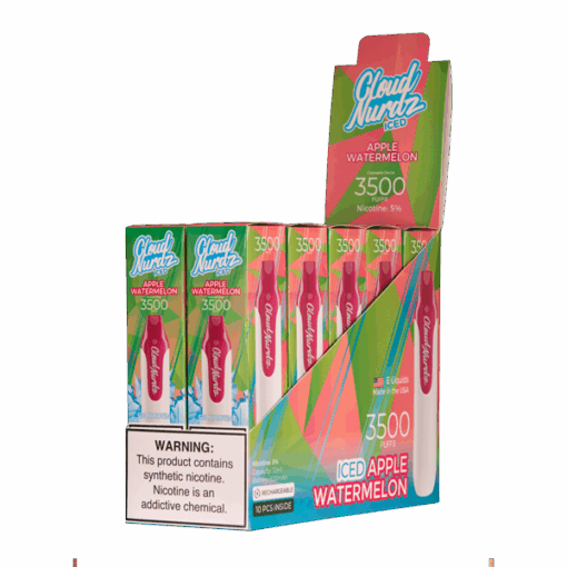 Shop Iced Apple Watermelon Cloud Nurdz 3500 in australian