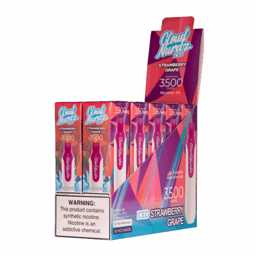 Shop Iced Strawberry Grape Cloud Nurdz 3500 in australian