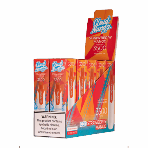 Shop Iced Strawberry Mango Cloud Nurdz 3500 in australian