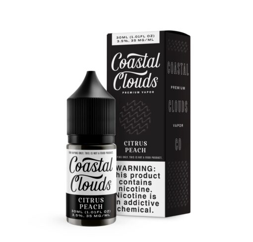 Shop Coastal Clouds Citrus Peach 30ml Nic Salt Vape Juice in australian