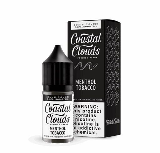 Shop Coastal Clouds Menthol Tobacco Nic Salt Vape Juice 30ml in australian