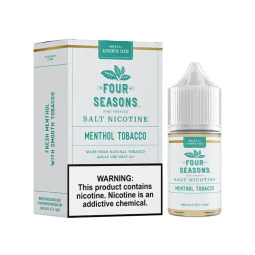 Shop Four Seasons E-Liquids Menthol Tobacco 30ml Nic Salt Vape Juice in australian