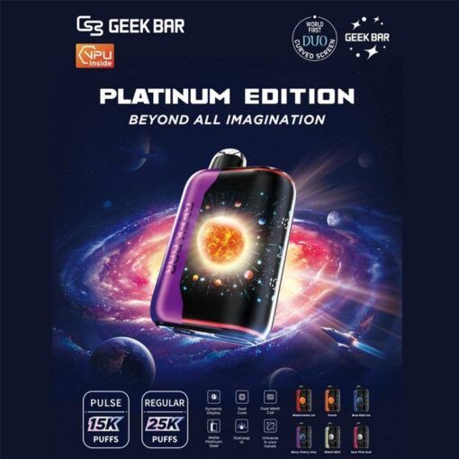 Shop Geek Bar Pulse X 25000 Platinum Edition Disposable Vape (5%, 25000 Puffs) in australian