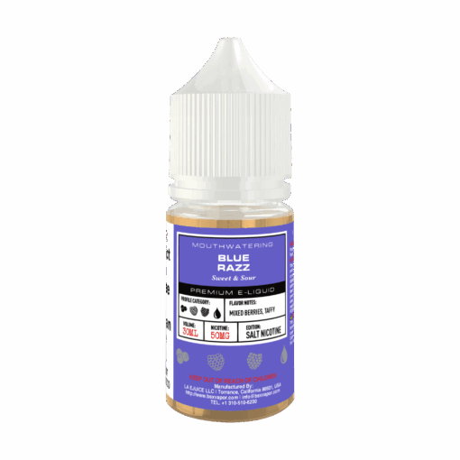 Shop Blue Razz 30ml Nic Salt Vape Juice - Glas Basix in australian