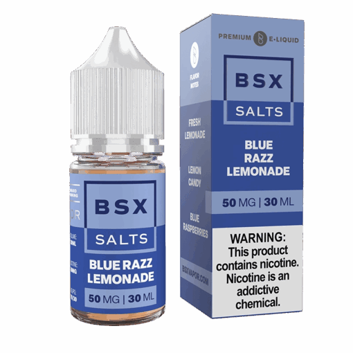 Shop Glas BSX Blue Razz Lemonade Nic Salt Vape Juice 30ml in australian