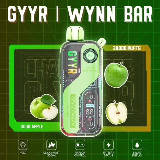 Shop GYYR WYNN Bar Challenger 30K Disposable Vape (5%, 30000 Puffs) in australian