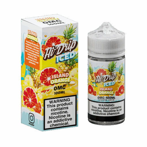 Shop Hi-Drip Iced Island Orange 100ml Vape Juice in australian