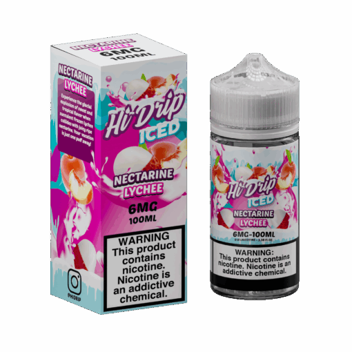 Shop Hi-Drip Iced Nectarine Lychee 100ml Vape Juice in australian