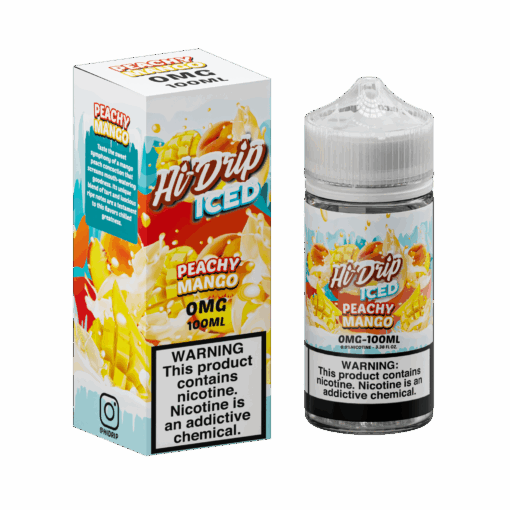 Shop Hi-Drip Iced Peachy Mango 100ml Vape Juice in australian