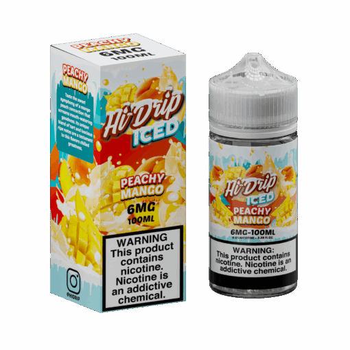 Shop Hi-Drip Iced Peachy Mango 100ml Vape Juice in australian