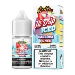 Shop Hi-Drip Paradise Punch ICED Nic Salt Vape Juice 30ml in australian