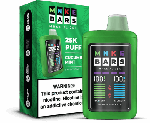 Shop MNKE Bars XL 25K Disposable Vape (0% & 5%, 25000 Puffs) in australian