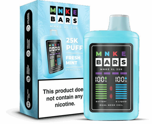 Shop MNKE Bars XL 25K Disposable Vape (0% & 5%, 25000 Puffs) in australian