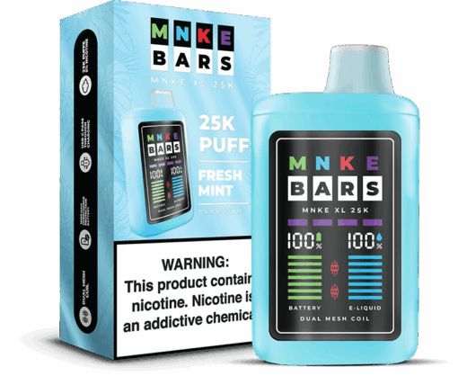 Shop MNKE Bars XL 25K Disposable Vape (0% & 5%, 25000 Puffs) in australian