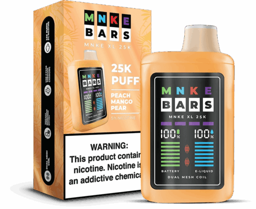Shop MNKE Bars XL 25K Disposable Vape (0% & 5%, 25000 Puffs) in australian