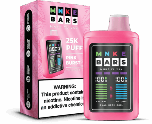Shop MNKE Bars XL 25K Disposable Vape (0% & 5%, 25000 Puffs) in australian