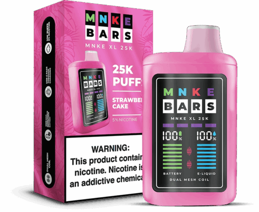 Shop MNKE Bars XL 25K Disposable Vape (0% & 5%, 25000 Puffs) in australian