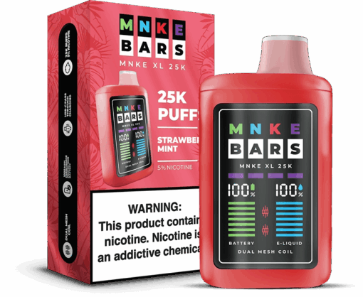Shop MNKE Bars XL 25K Disposable Vape (0% & 5%, 25000 Puffs) in australian