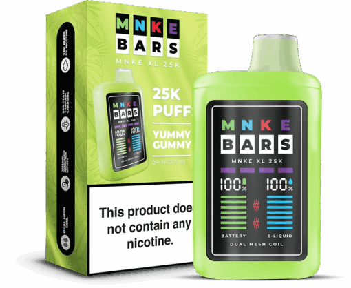 Shop MNKE Bars XL 25K Disposable Vape (0% & 5%, 25000 Puffs) in australian