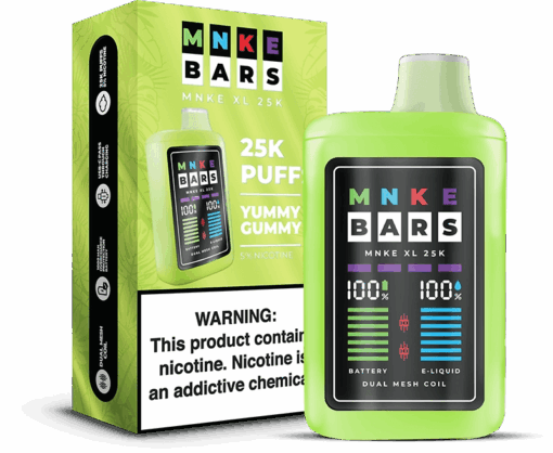 Shop MNKE Bars XL 25K Disposable Vape (0% & 5%, 25000 Puffs) in australian
