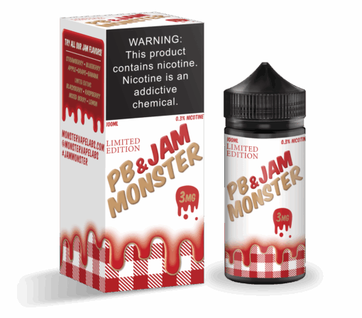 Shop Jam Monster Strawberry PB&J 100ml Vape Juice in australian
