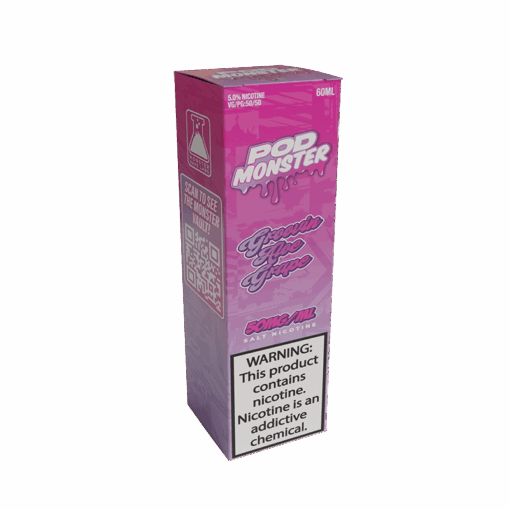 Shop Pod Monster Salts Groovin Aloe Grape Synthetic Vape Juice 60ml in australian